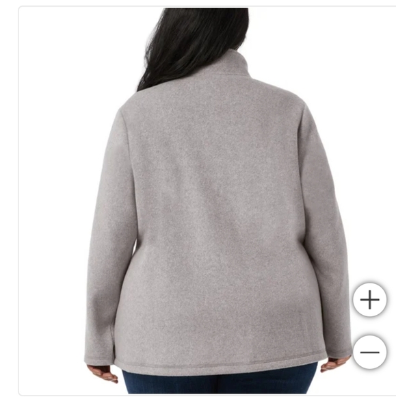 NWT 32 Degrees LIGHT GRAY Brushed Full Wool Jacket Zip Up Coat XXL - Picture 3 of 5